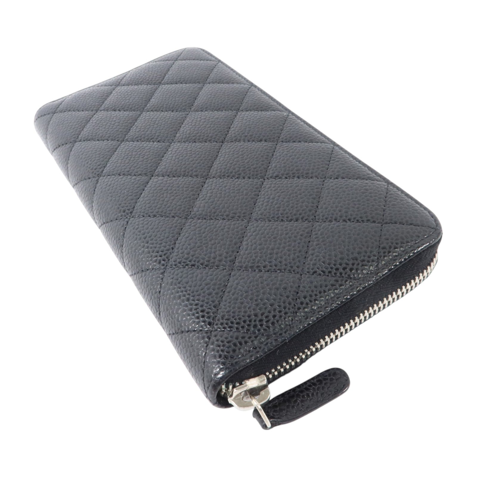 CHANEL 牛皮皮革Classic Long Zipped Wallet銀扣長錢包