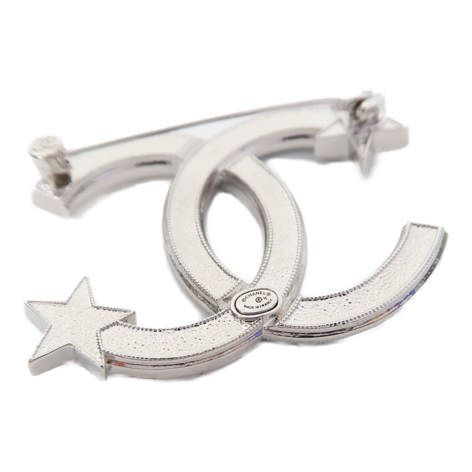 CHANEL 金屬Brooch胸針銀色/黑色