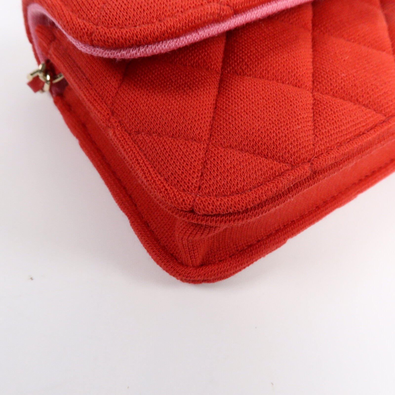 CHANEL Jersey Fabric Mini Flap Clutch With Chain鏈帶肩背袋