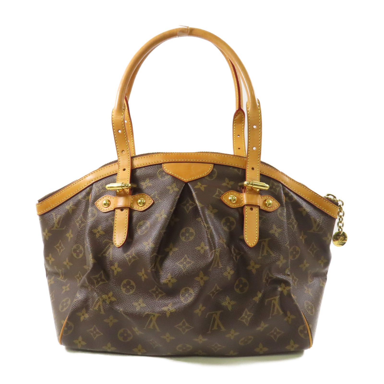 LOUIS VUITTON Monogram Tivoli GM金扣肩背袋棕色