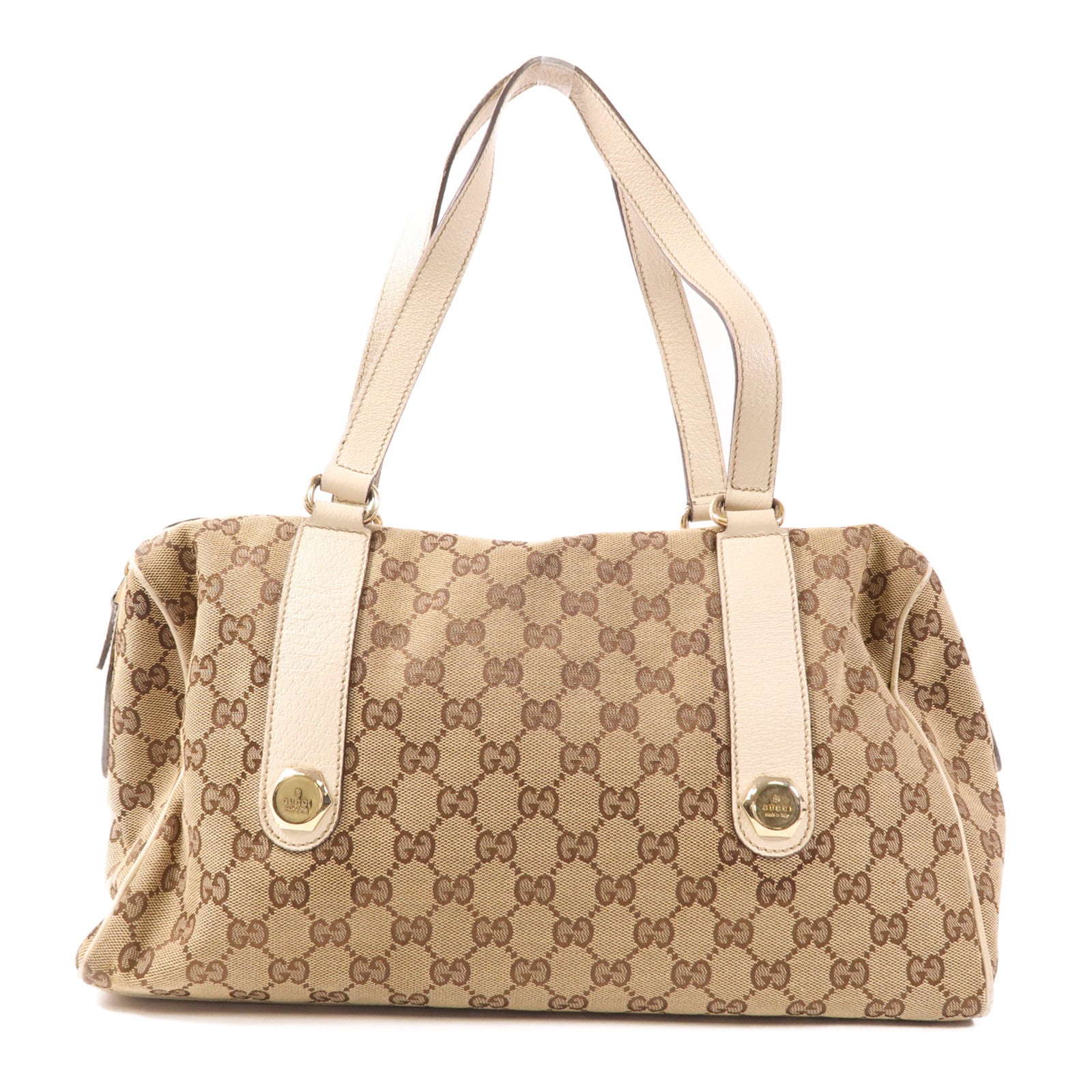 GUCCI 帆布Shoulder Bag金扣肩背袋