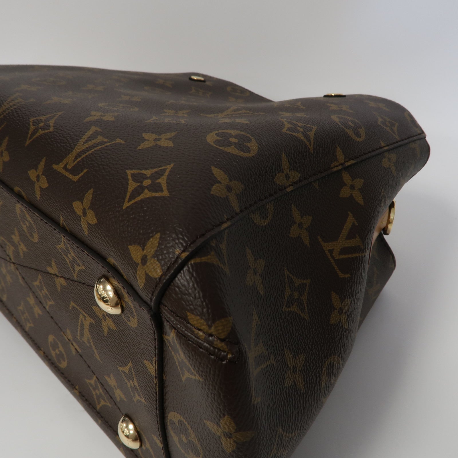 LOUIS VUITTON Monogram Montaigne金扣手挽肩背兩用袋啡色
