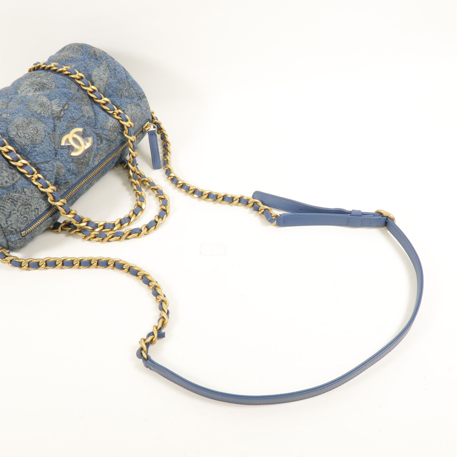 CHANEL Denim Boston Bowling Bag手挽肩背兩用袋