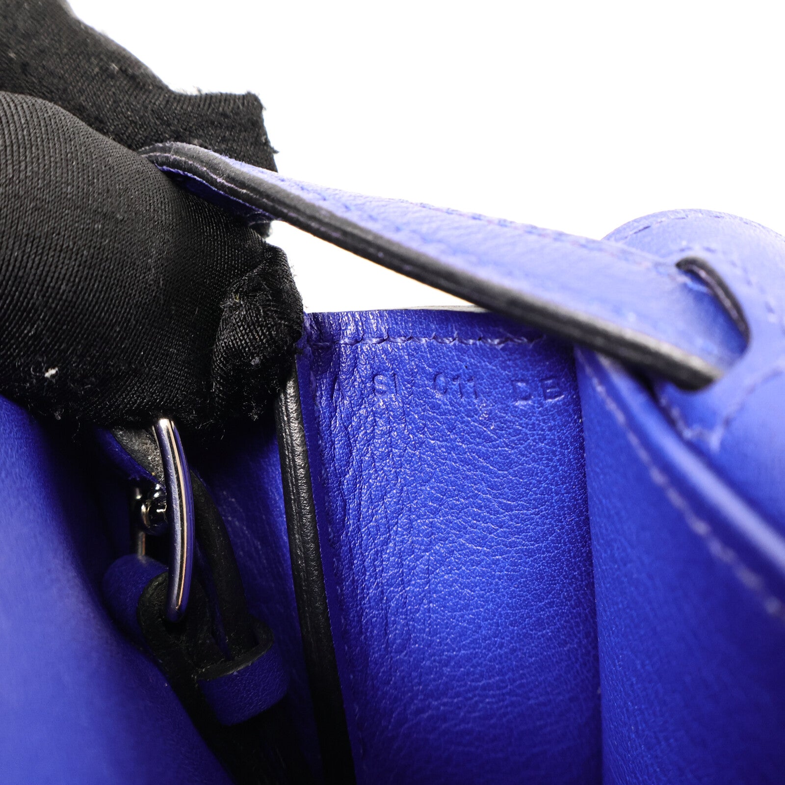 HERMES Swift皮革Mini Halzan手挽肩背兩用袋Bleu Electrique