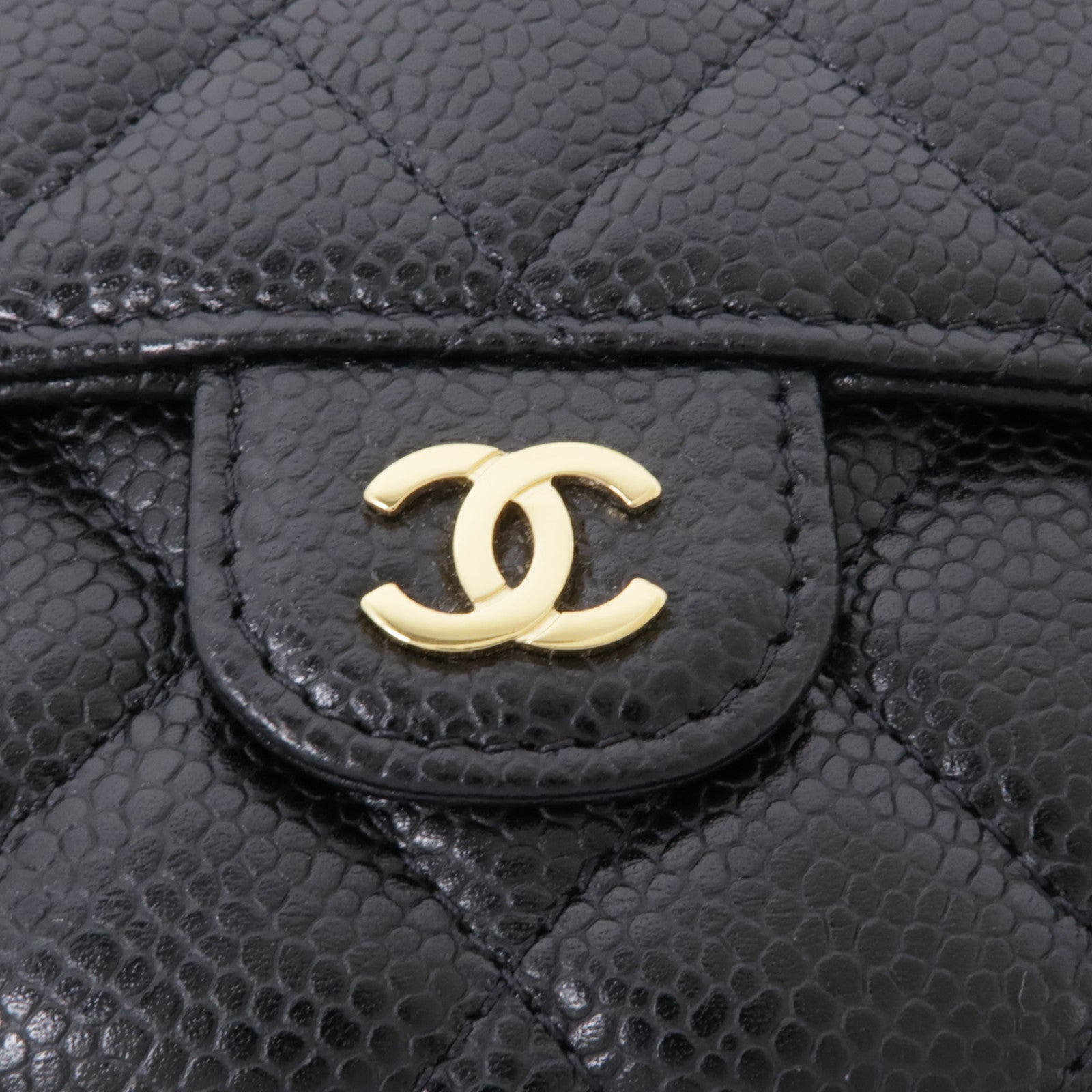CHANEL 牛皮皮革Classic Small Flap Wallet金扣錢包
