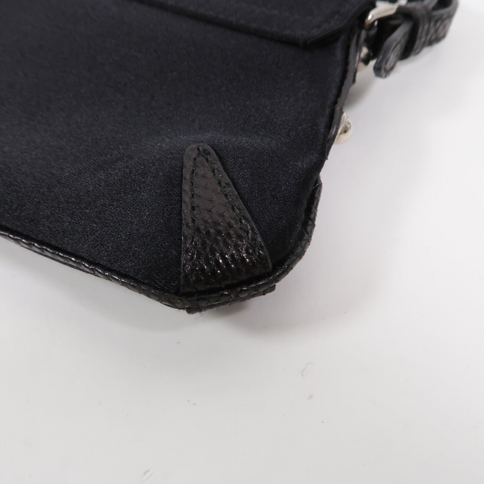 GUCCI 絲質/蜥蜴皮革Hand Bag手挽袋