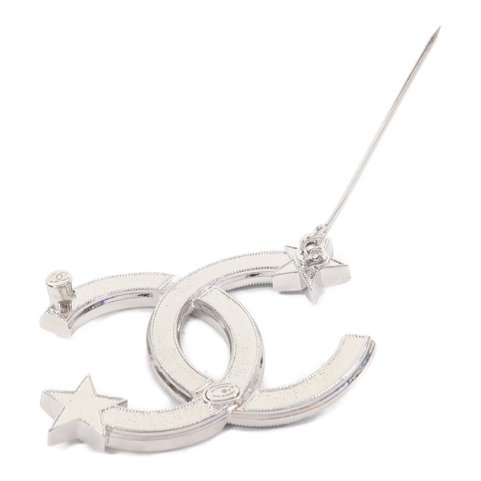CHANEL 金屬Brooch胸針銀色/黑色