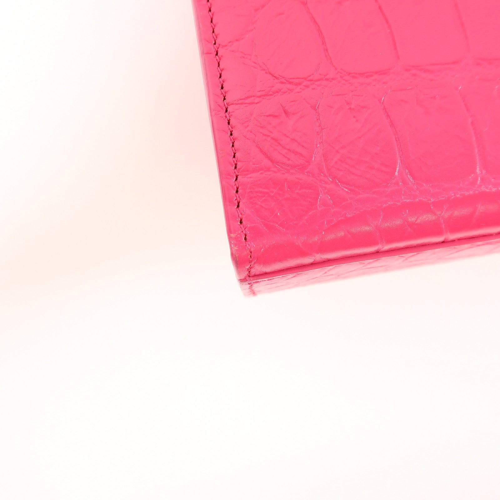 SAINT LAURENT 牛皮皮革Kate銀扣鏈帶肩背袋粉紅色