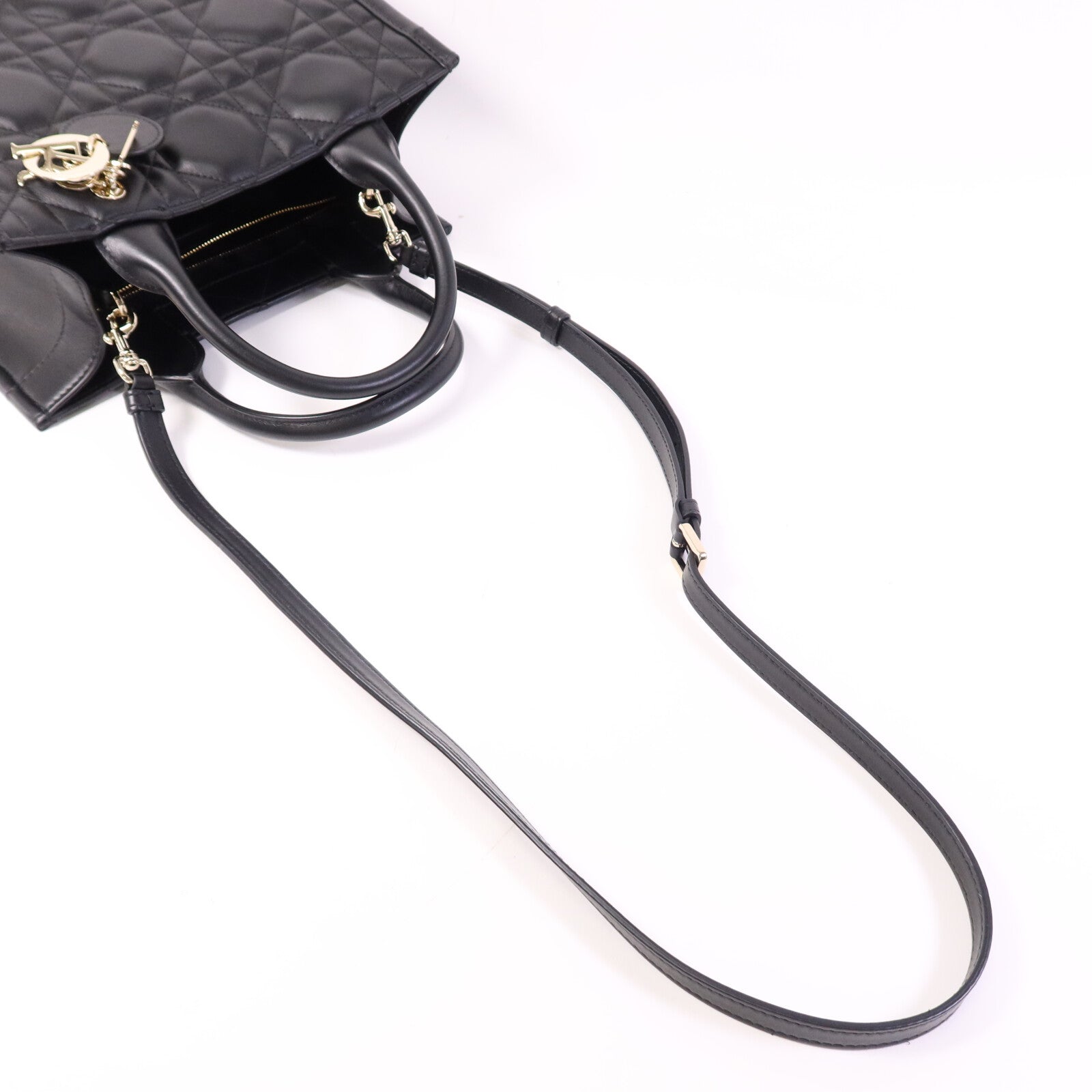 Dior 牛皮皮革Book Tote Small金扣手挽肩背兩用袋
