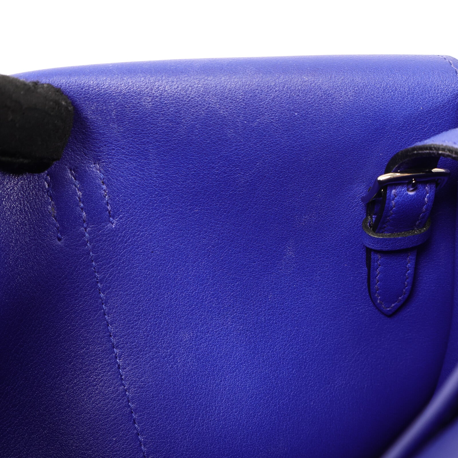 HERMES Swift皮革Mini Halzan手挽肩背兩用袋Bleu Electrique