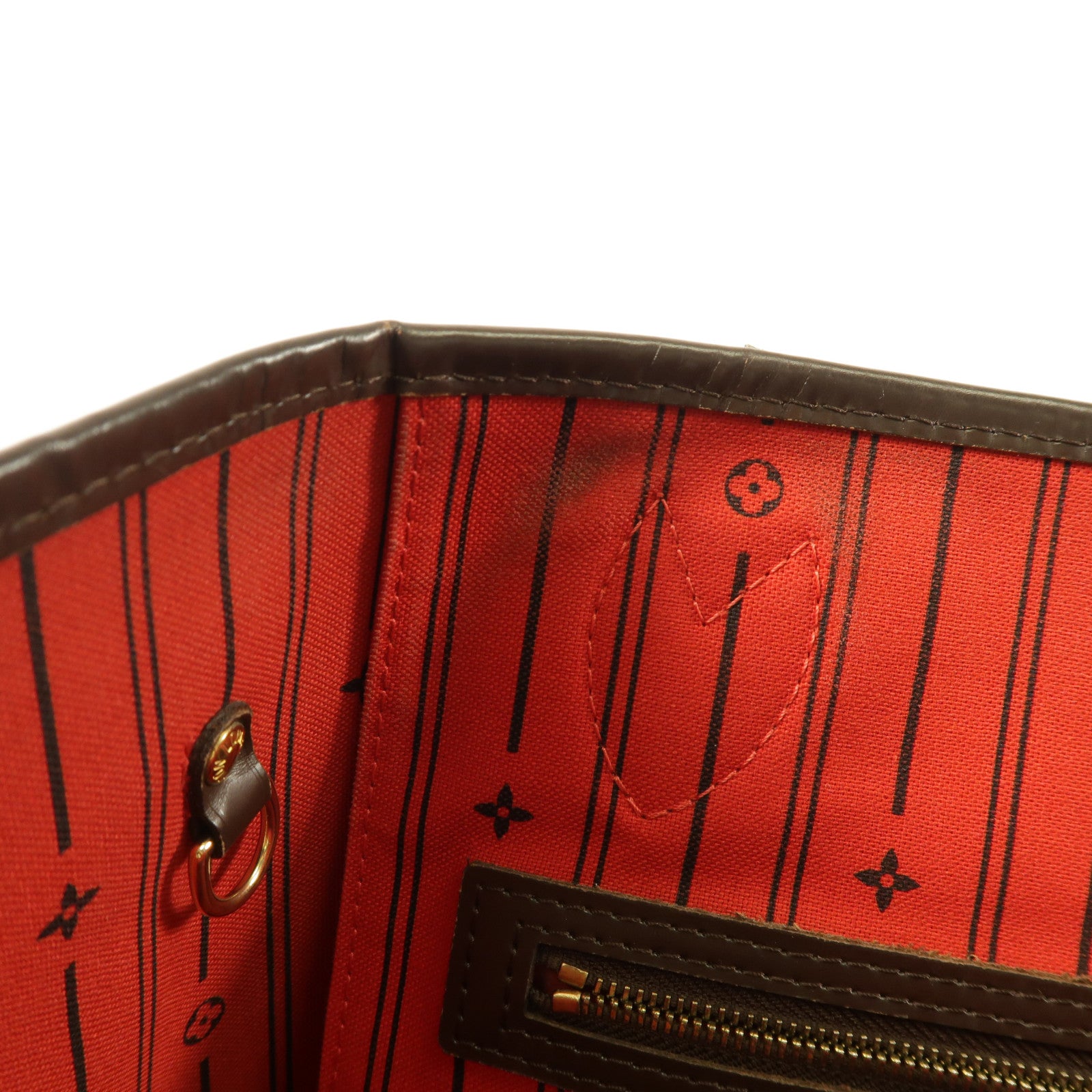 LOUIS VUITTON Damier Neverfull MM金扣手挽袋/肩背袋