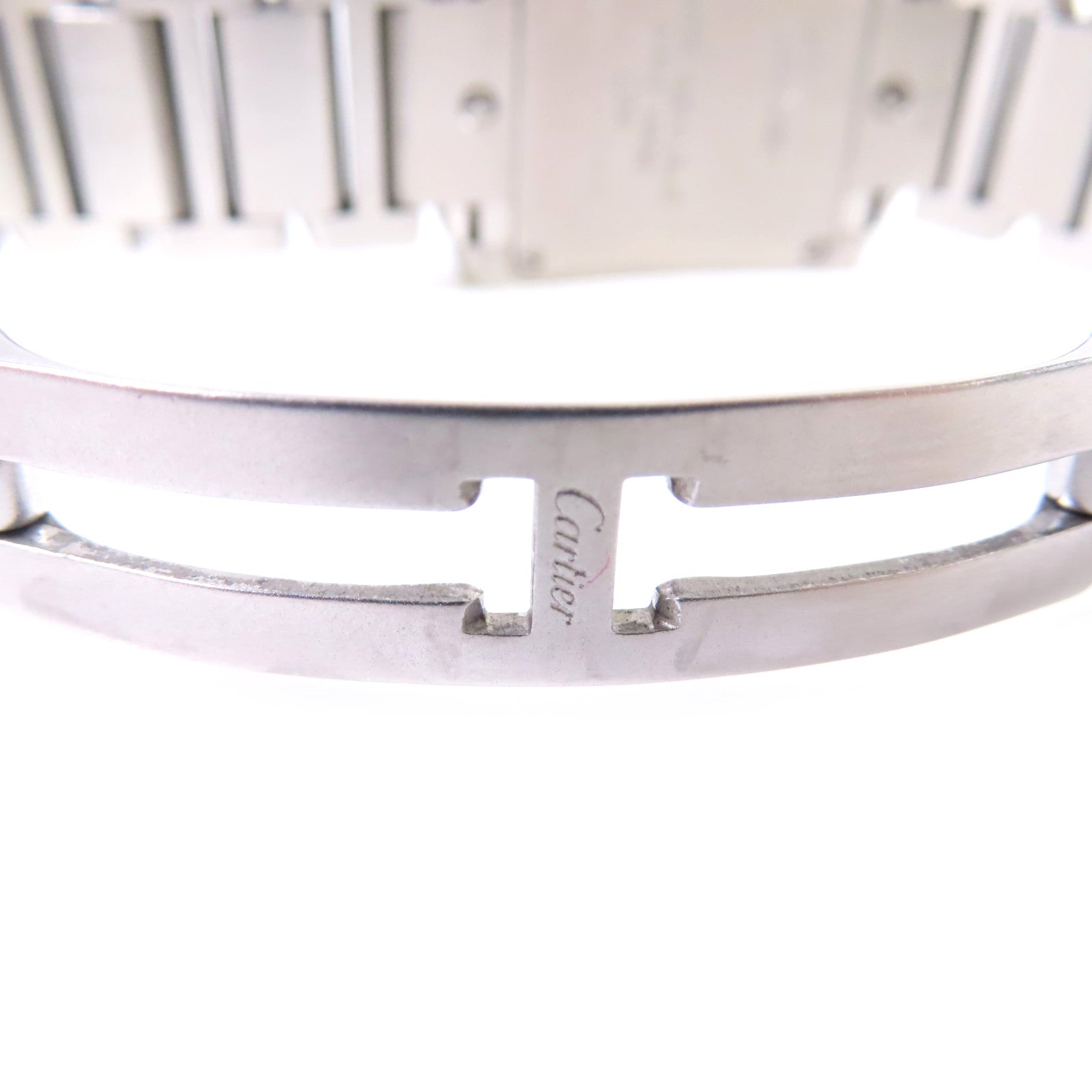 CARTIER Tank Francaise Watch不鏽鋼石英機芯手錶白色