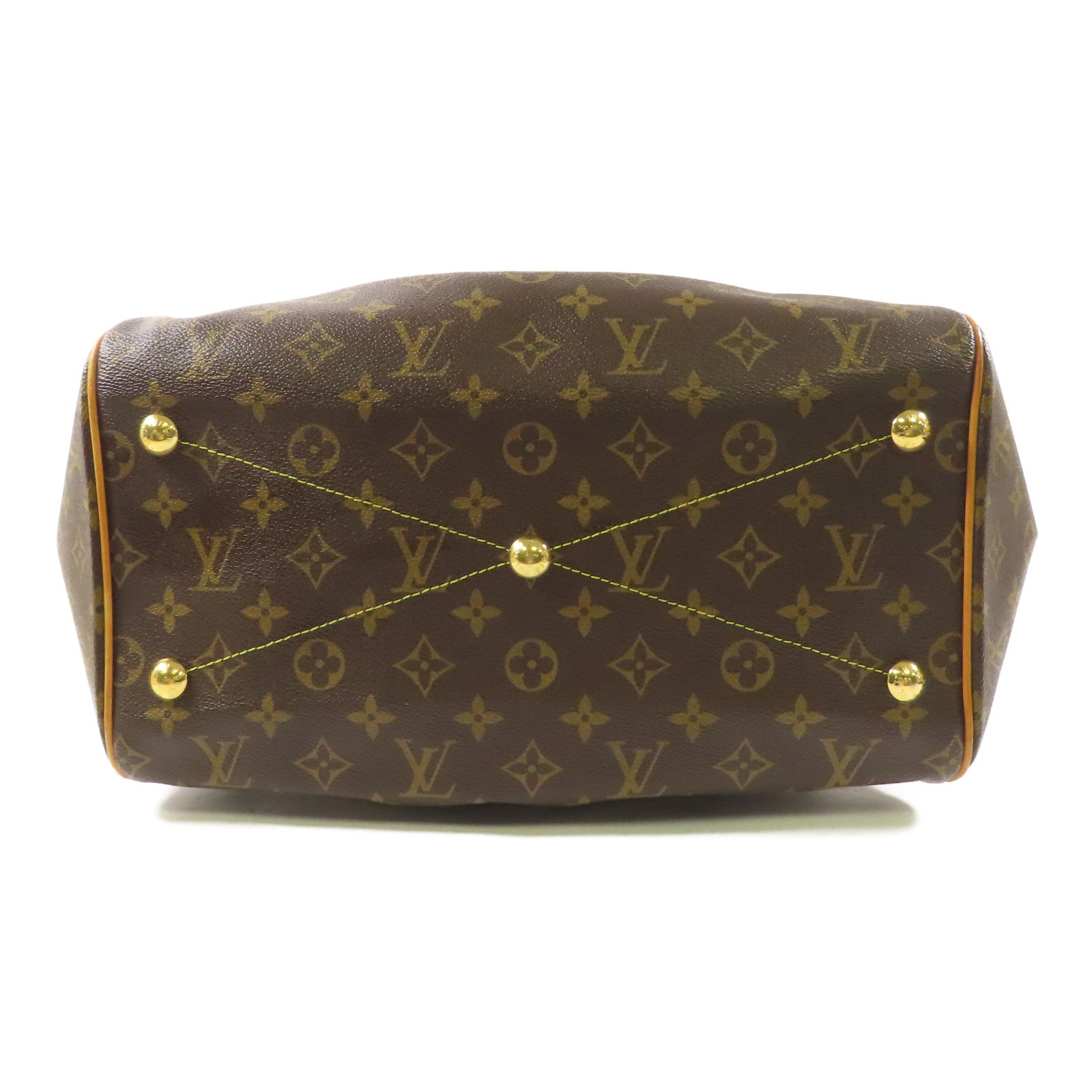 LOUIS VUITTON Monogram Tivoli GM金扣肩背袋棕色
