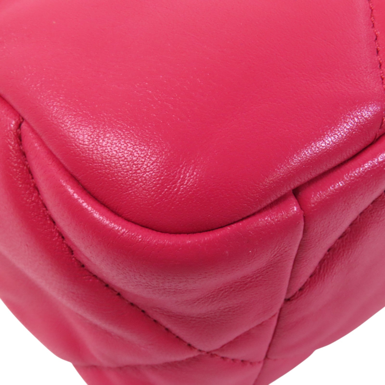 CHANEL 羊皮皮革C19金扣鏈帶手挽肩背兩用袋