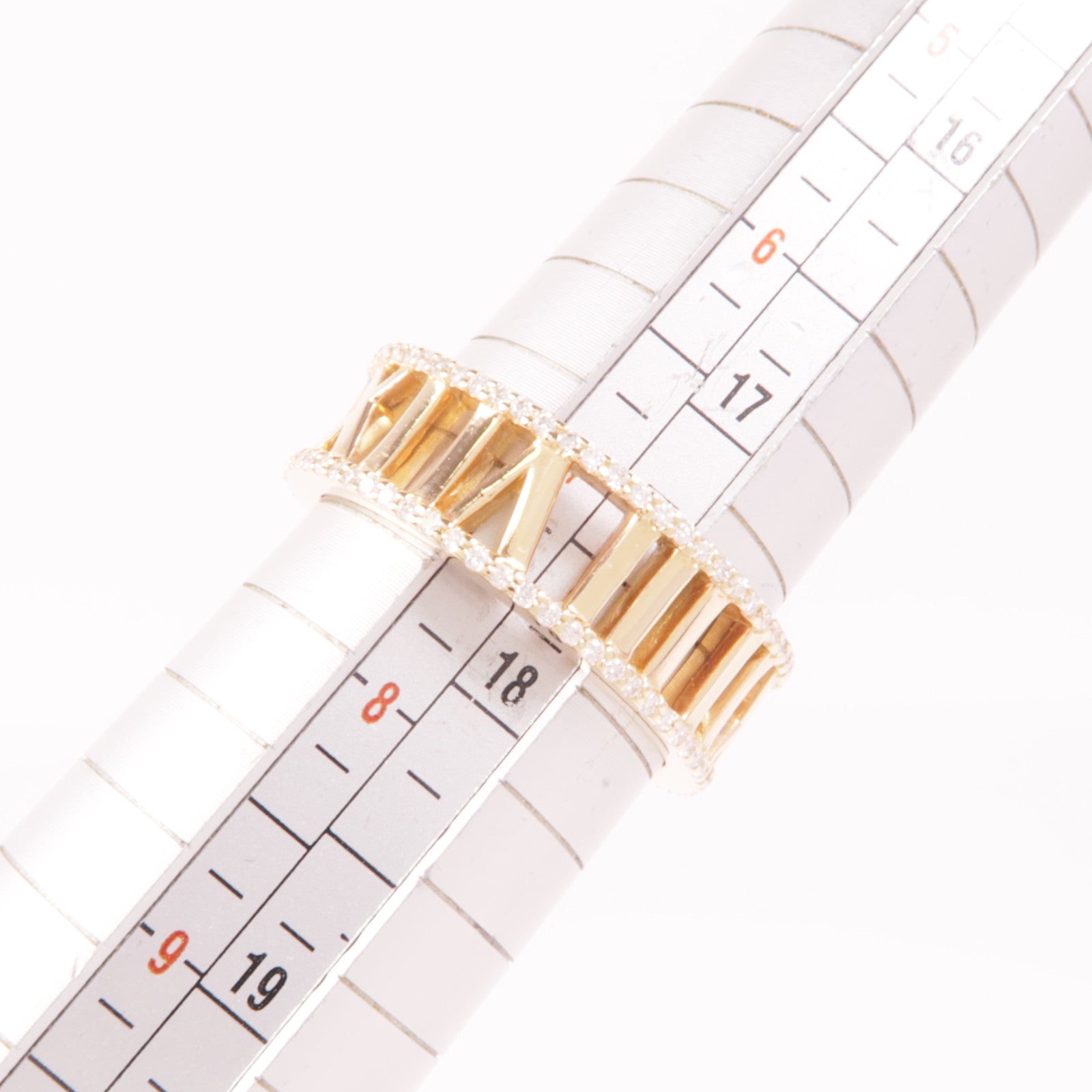 TIFFANY＆CO 18K玫瑰金Open Atlas Dia Ring戒指US#7.25