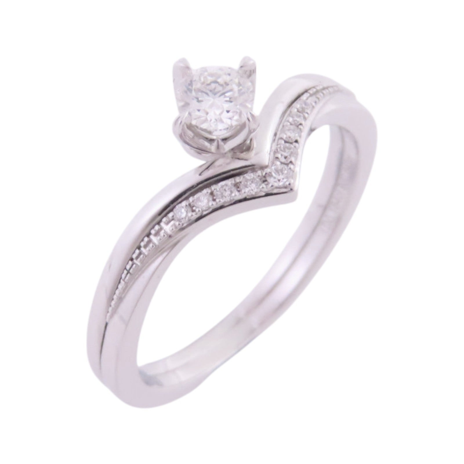JEWELRY 18K白金/鑽石Diamond Ring戒指US#5.75