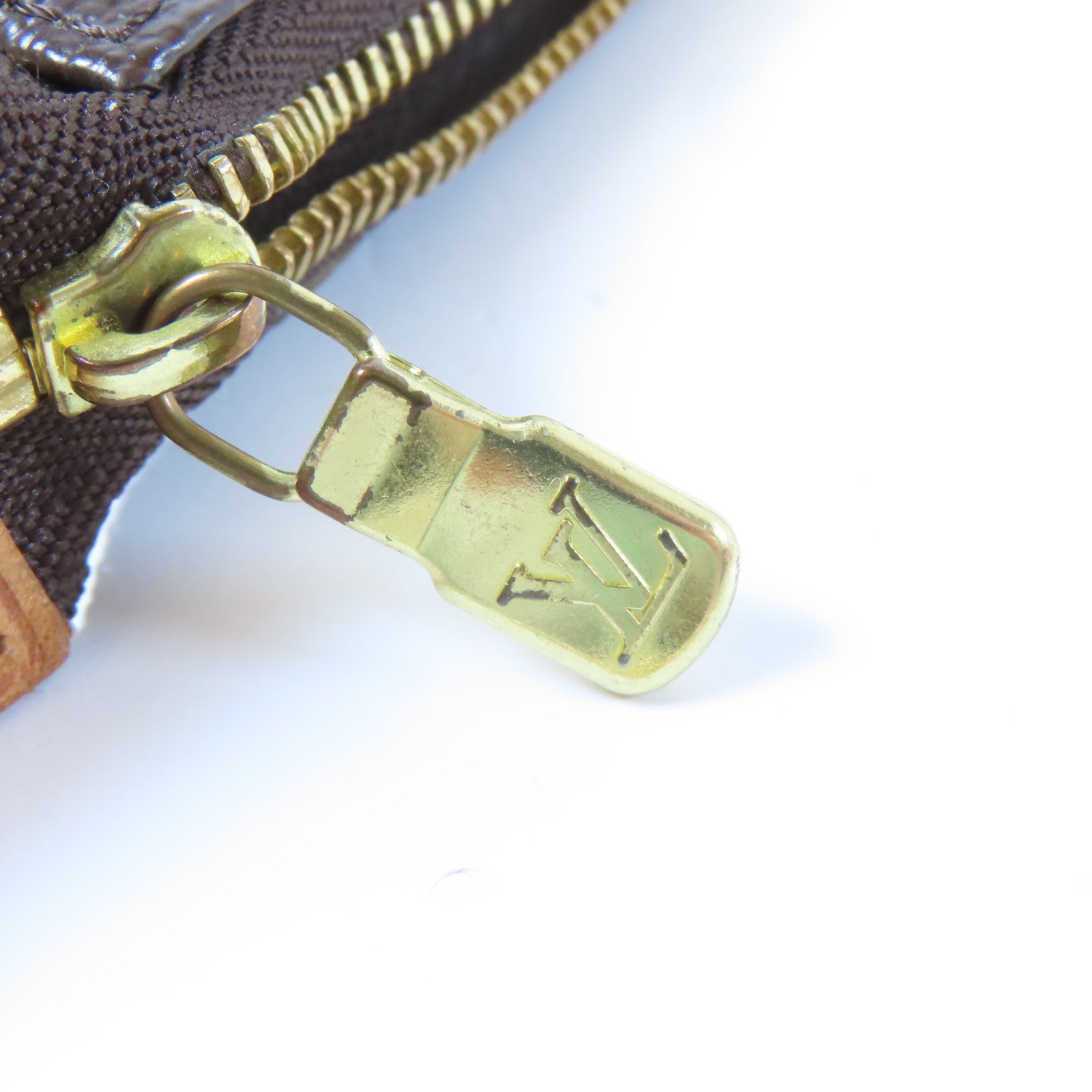 LOUIS VUITTON Monogram Pochette Trunk金扣鏈帶肩背袋啡色
