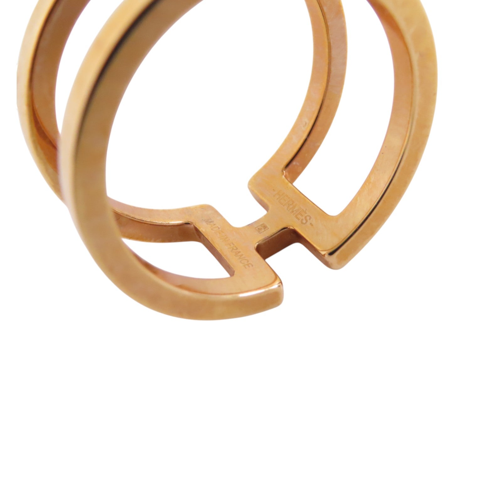 HERMES Permabrass E Enrond Scarf Ring Metal