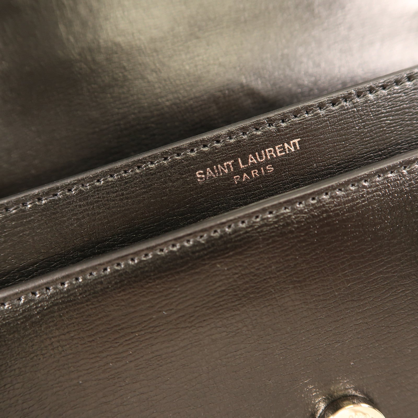 SAINT LAURENT 牛皮皮革Sunset Medium銀扣鏈帶肩背袋