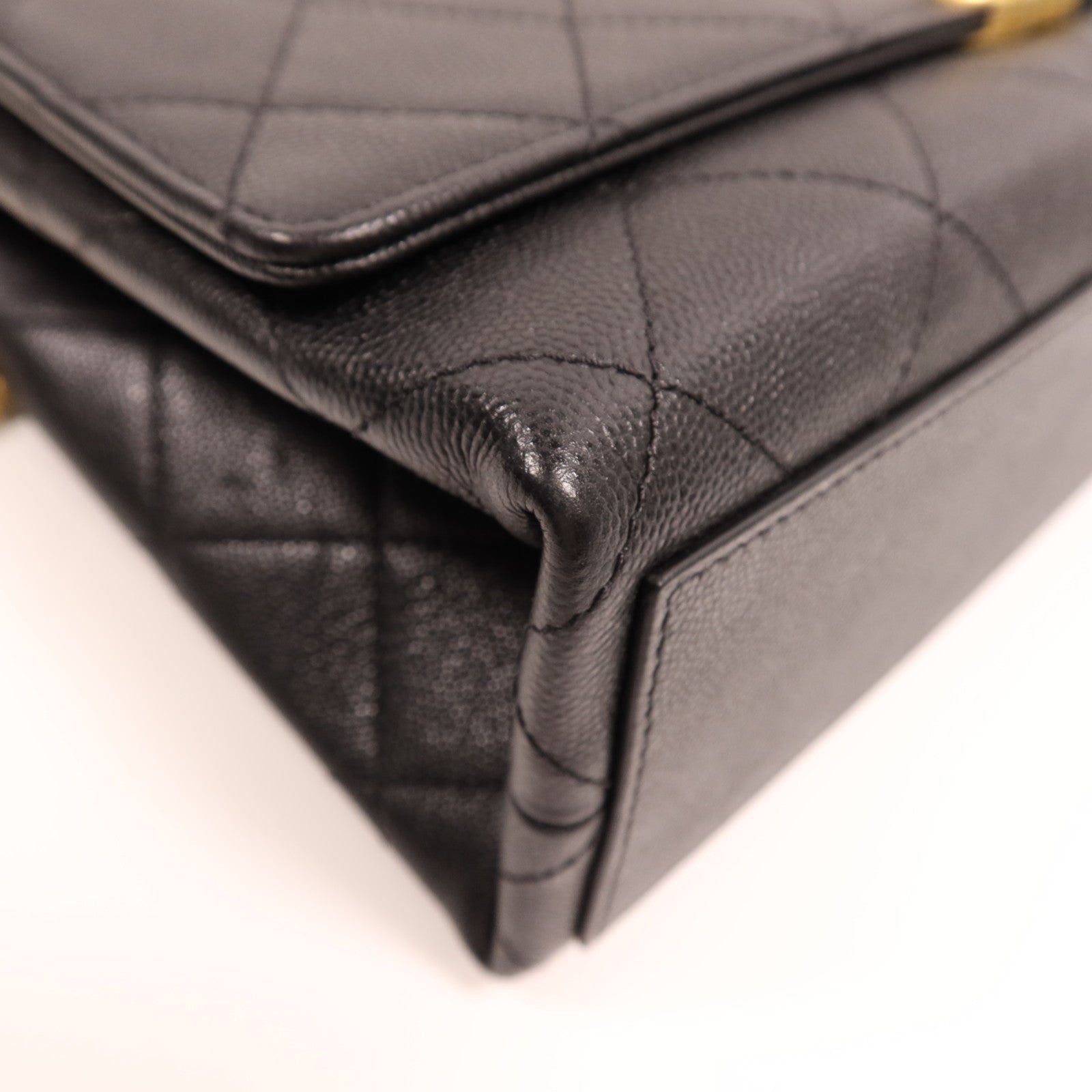 CHANEL 牛皮皮革Chain Shoulder Bag金扣鏈帶肩背袋