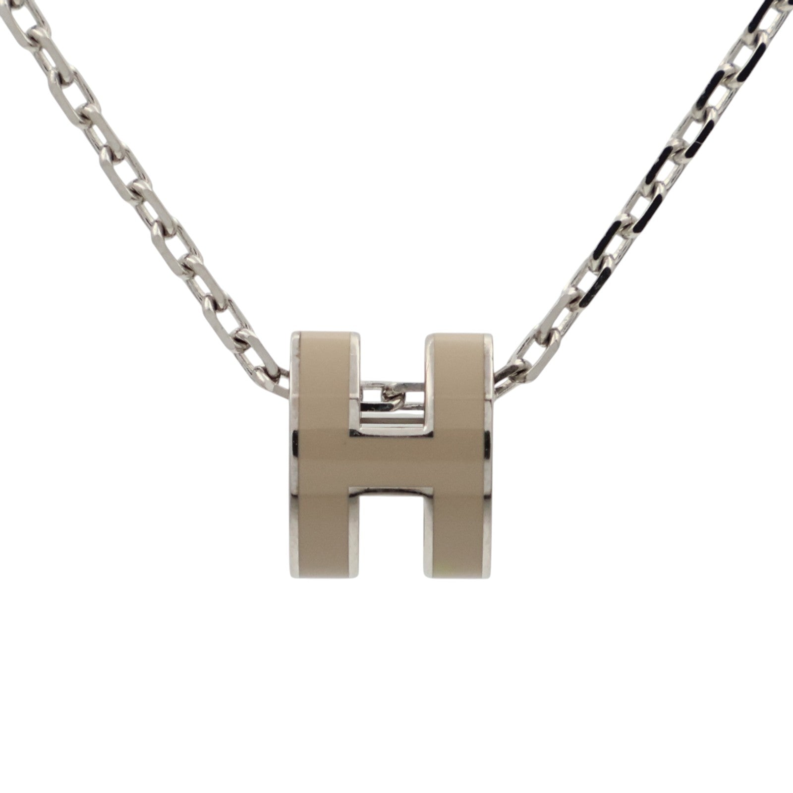 HERMES 金屬/琺瑯Mini Pop H Necklace項鍊Chai