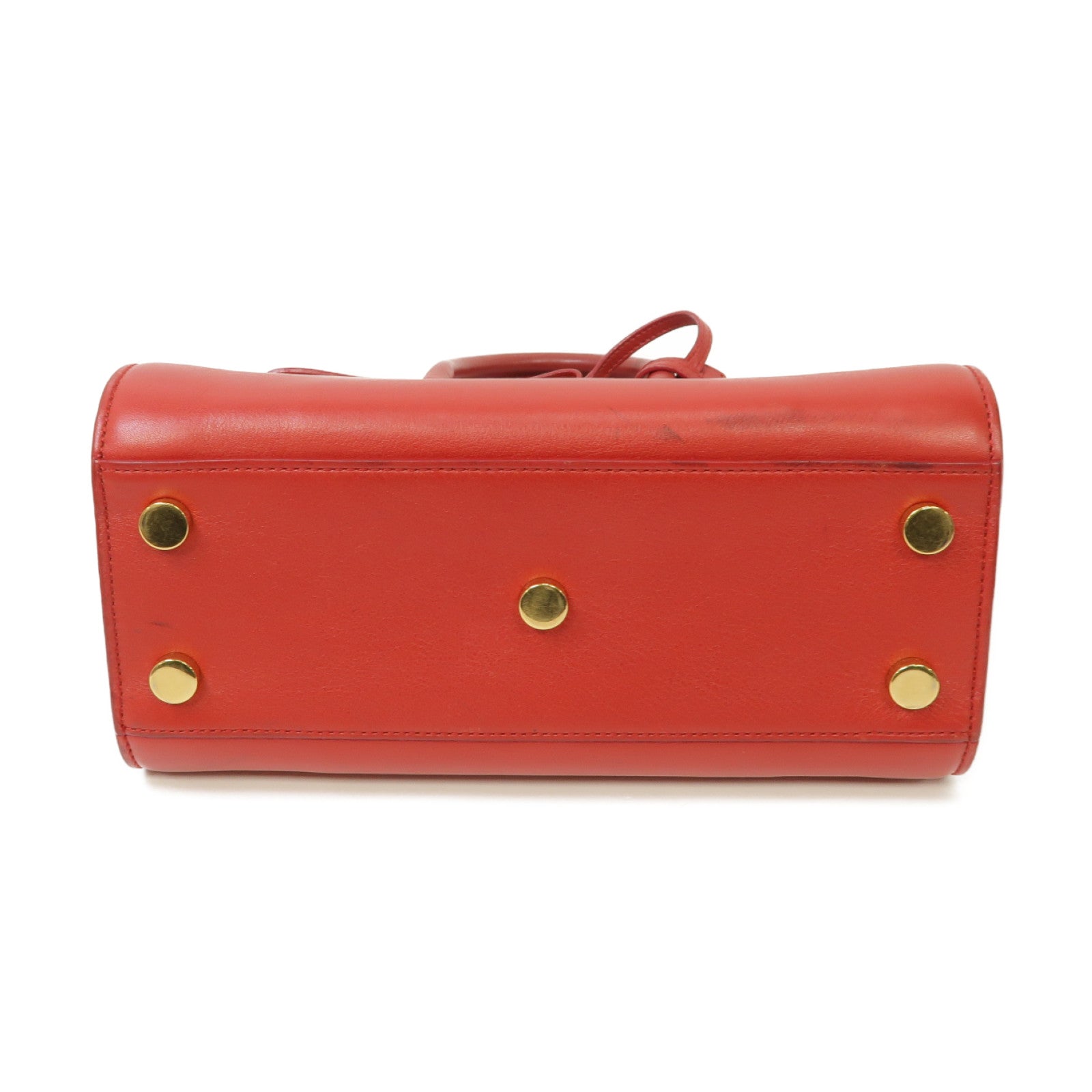 SAINT LAURENT 【激減優惠】牛皮皮革Sac De Jour 2 Way Shoulder Bag金扣手挽肩背兩用袋紅色