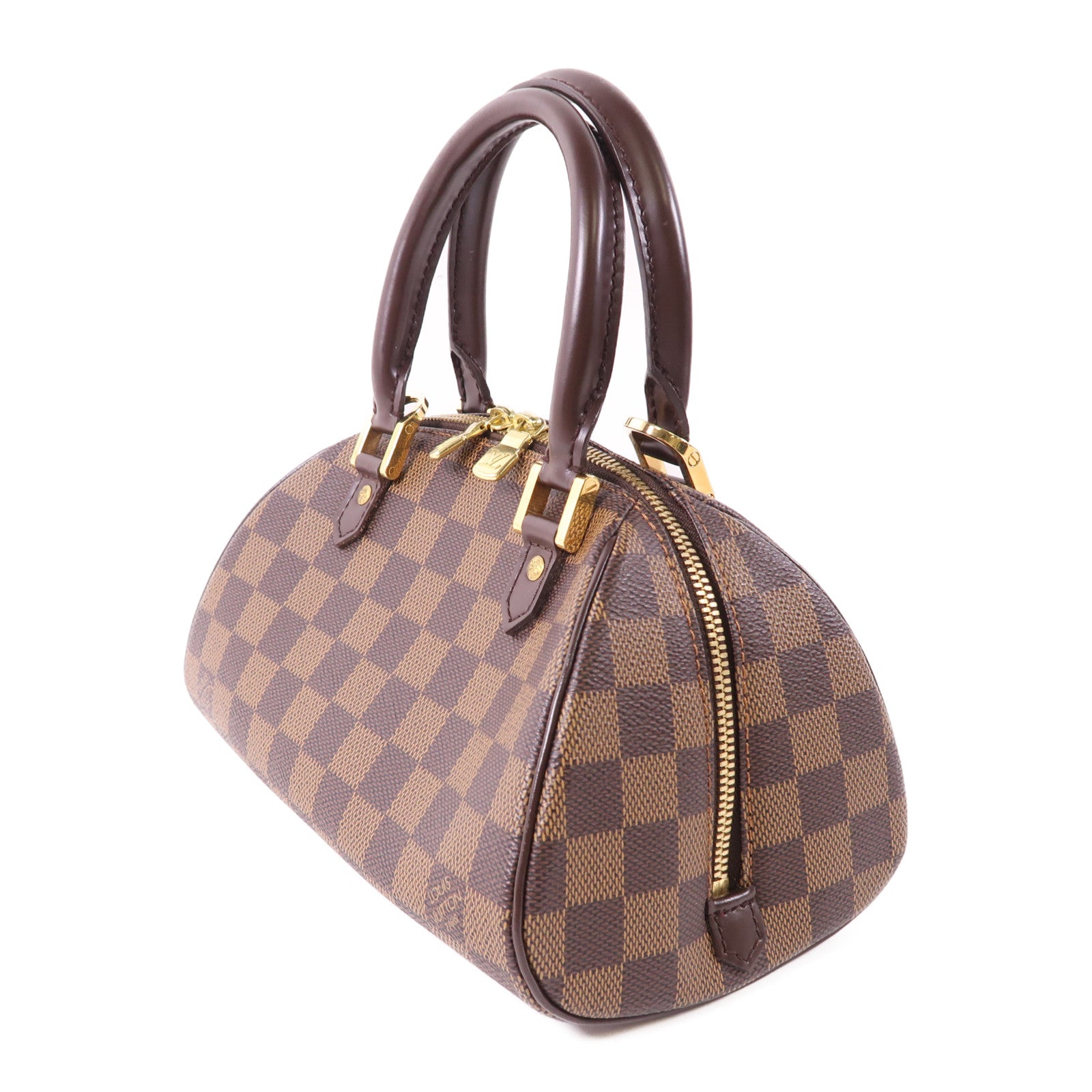 LOUIS VUITTON Damier Rivera Mini金扣手挽袋