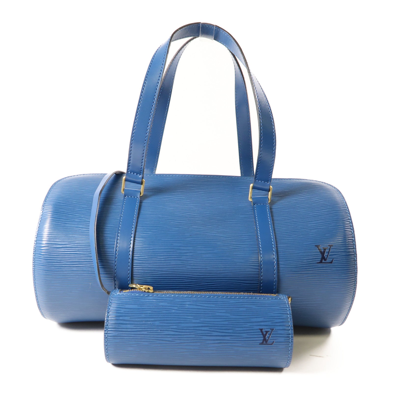LOUIS VUITTON Epi Soufflot手挽袋藍色