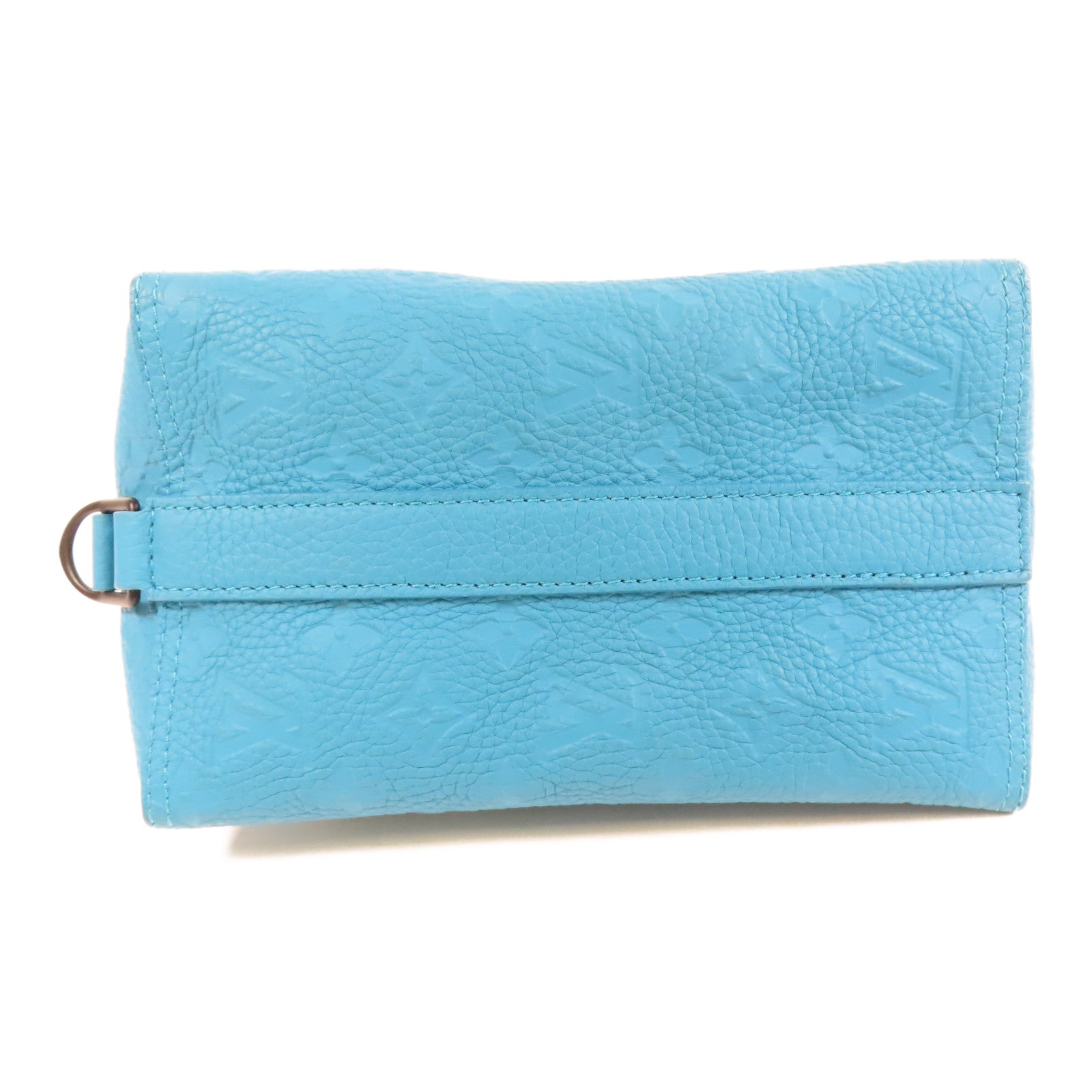 LOUIS VUITTON Taurillon Monogram Triangle肩背袋藍色
