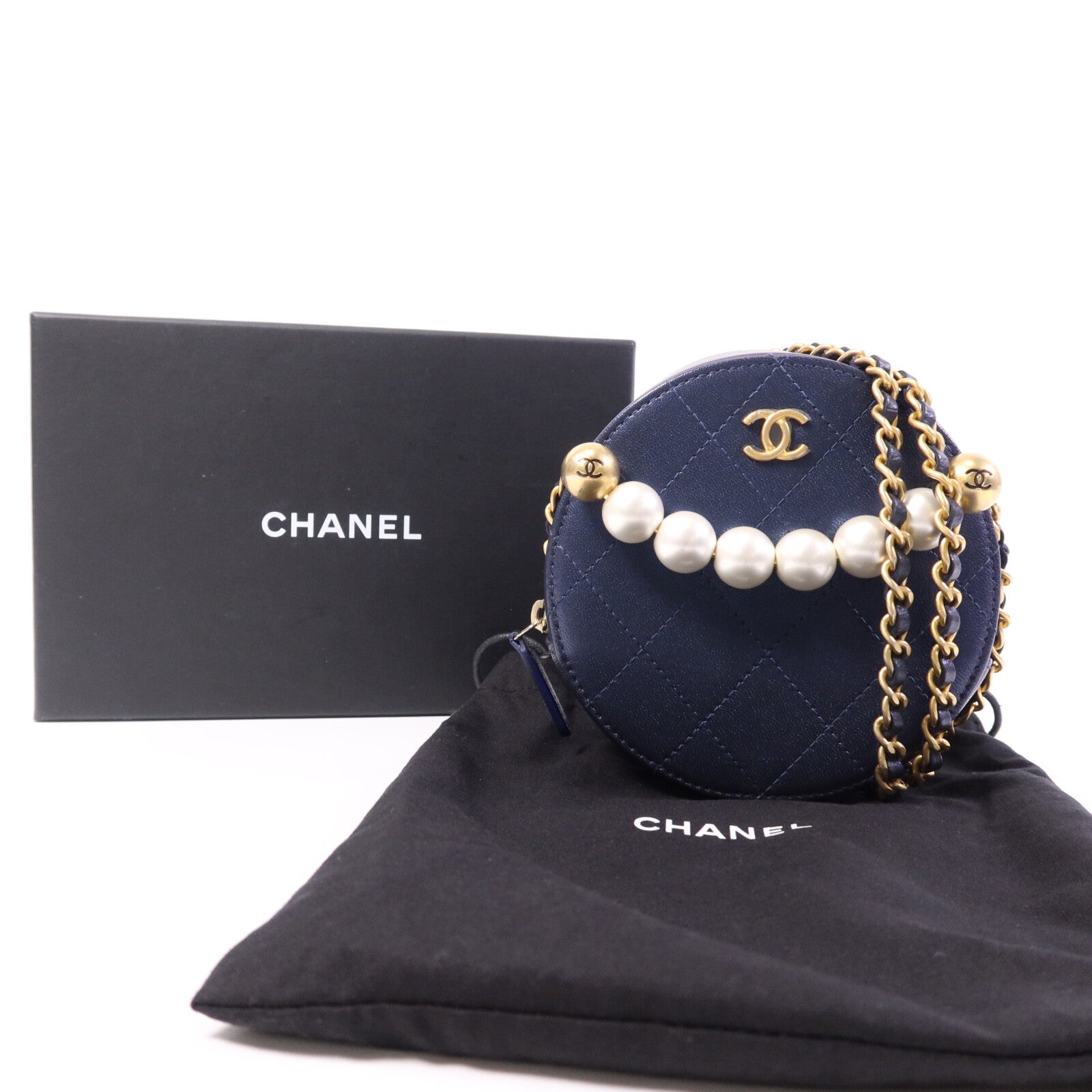 CHANEL 【激減優惠】牛皮皮革Chain Shoulder Bag金扣鏈帶肩背袋