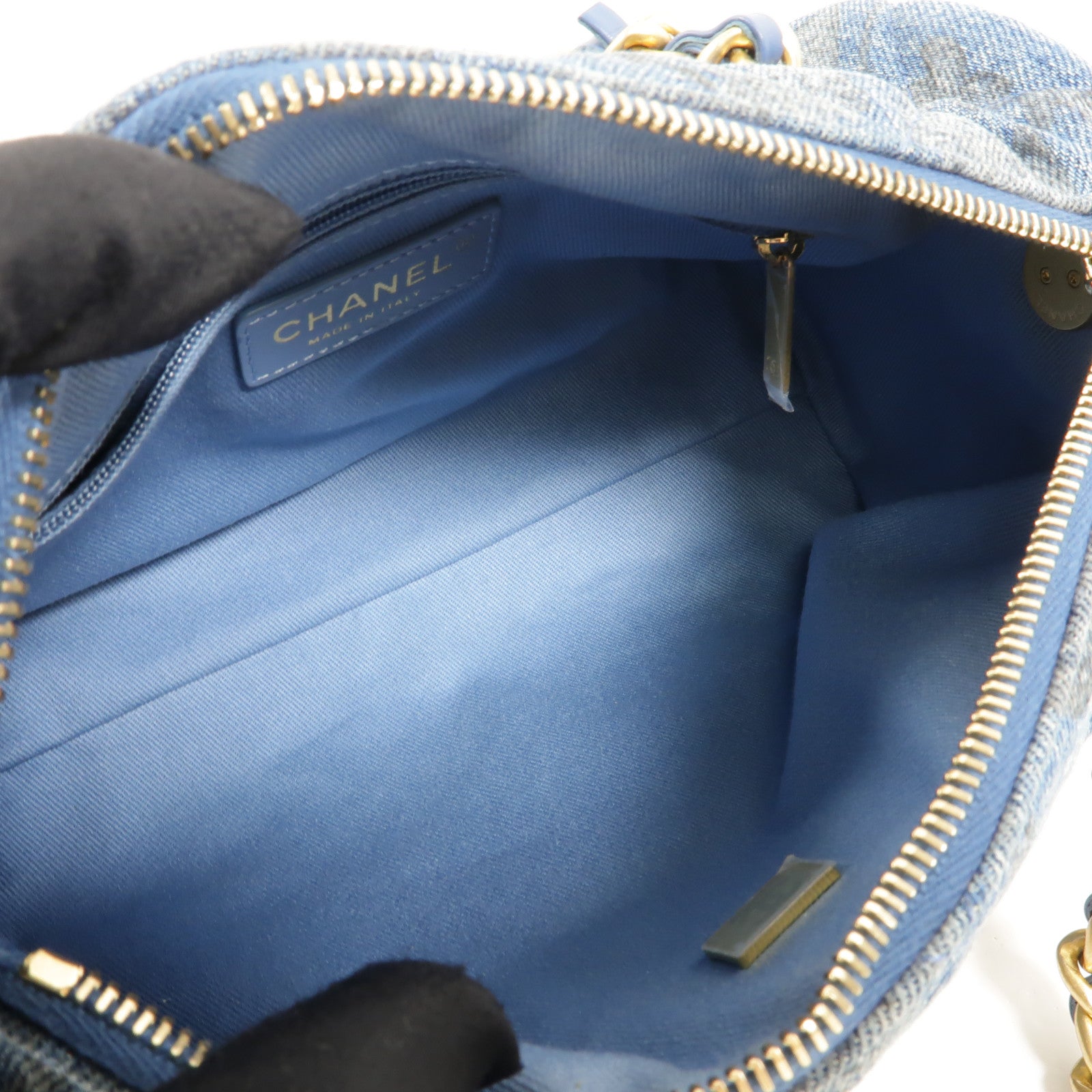 CHANEL Denim Boston Bowling Bag手挽肩背兩用袋