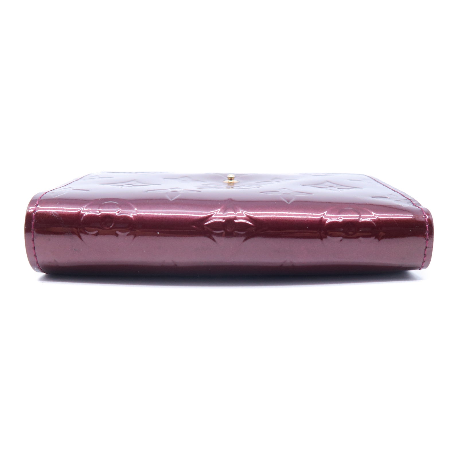 LOUIS VUITTON 【激減優惠】Monogram Vernis Portefeuille Viennois金扣錢包酒紅色
