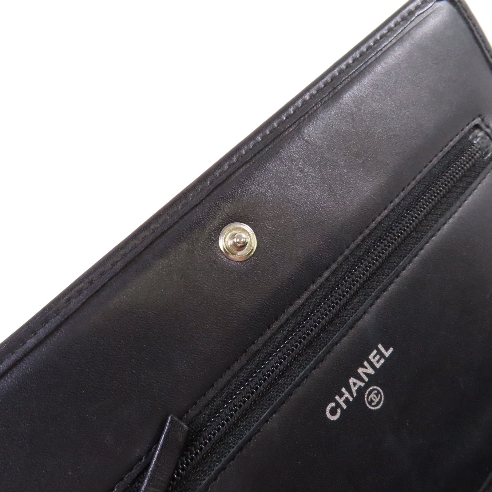 CHANEL 【激減優惠】菱格羊皮皮革Cambon WOC Wallet On Chain Shoulder Bag銀扣鏈帶肩背袋黑色