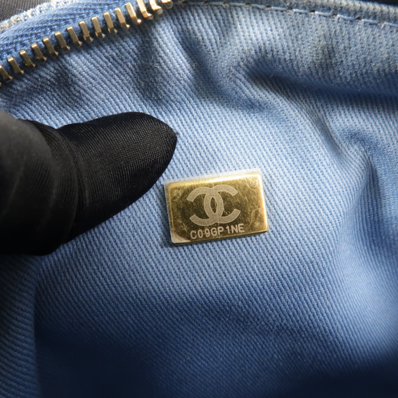CHANEL Denim Boston Bowling Bag手挽肩背兩用袋