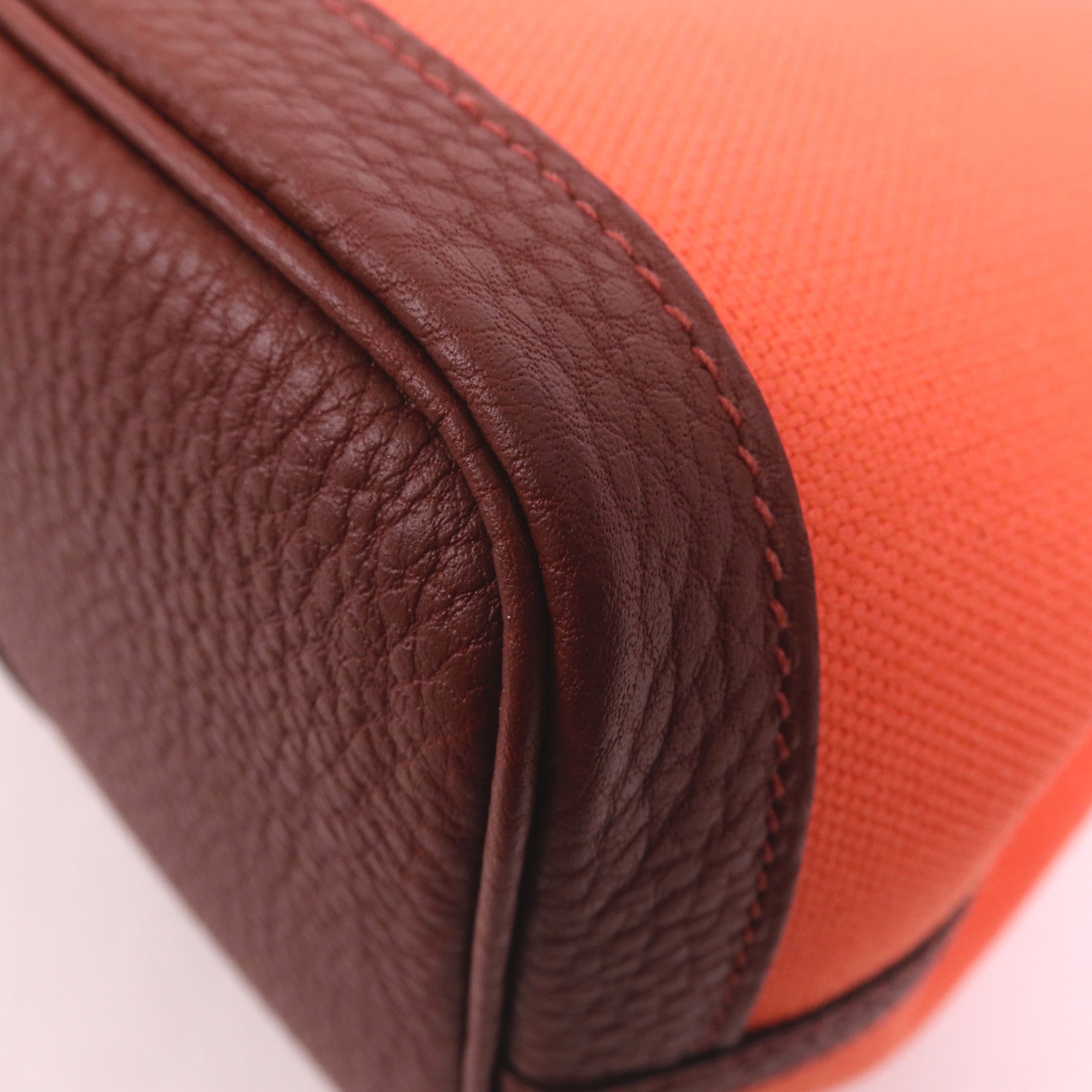 HERMES 帆布Garden Party TPM銀扣手挽袋