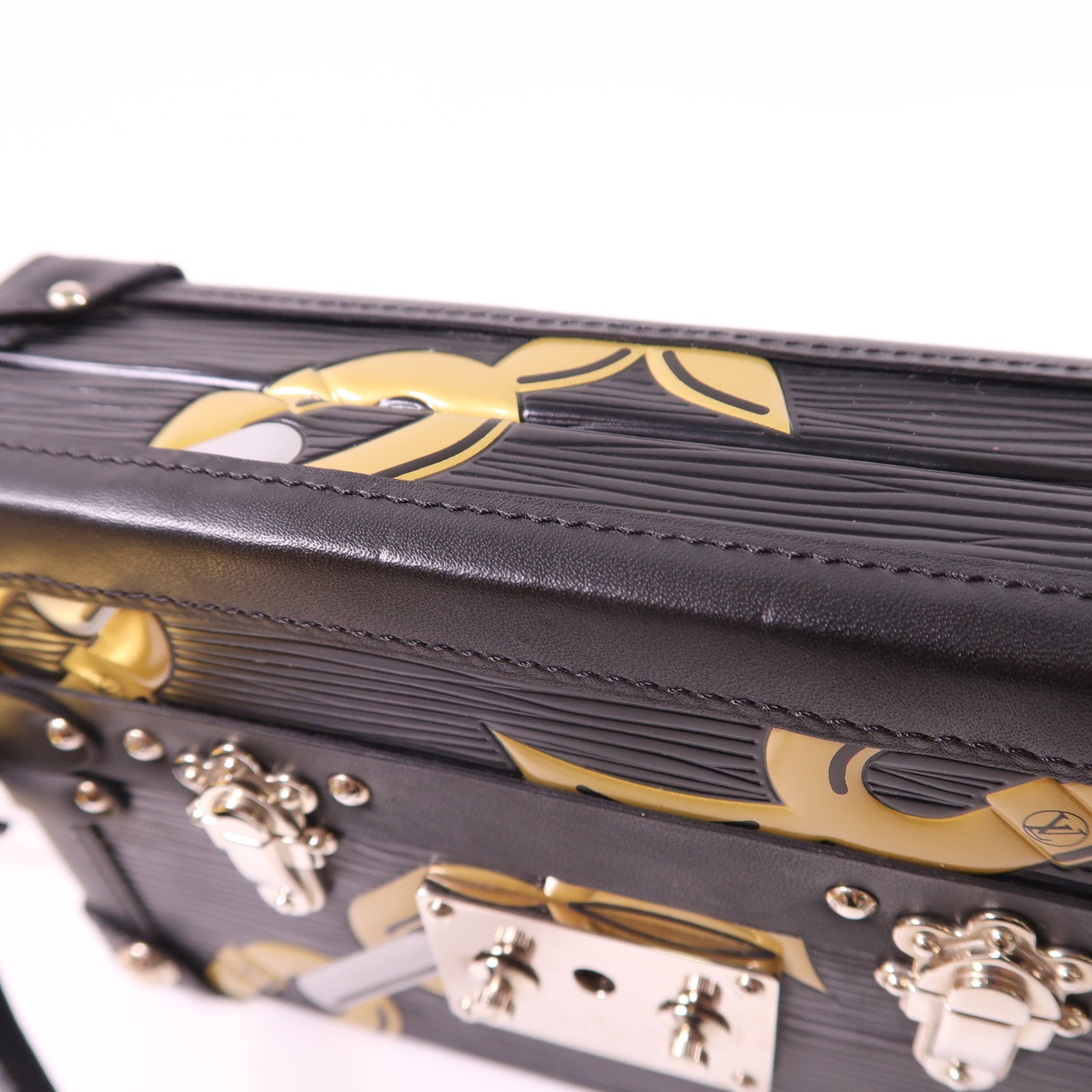 LOUIS VUITTON Epi Chain Flower Petite Malle銀扣肩背袋