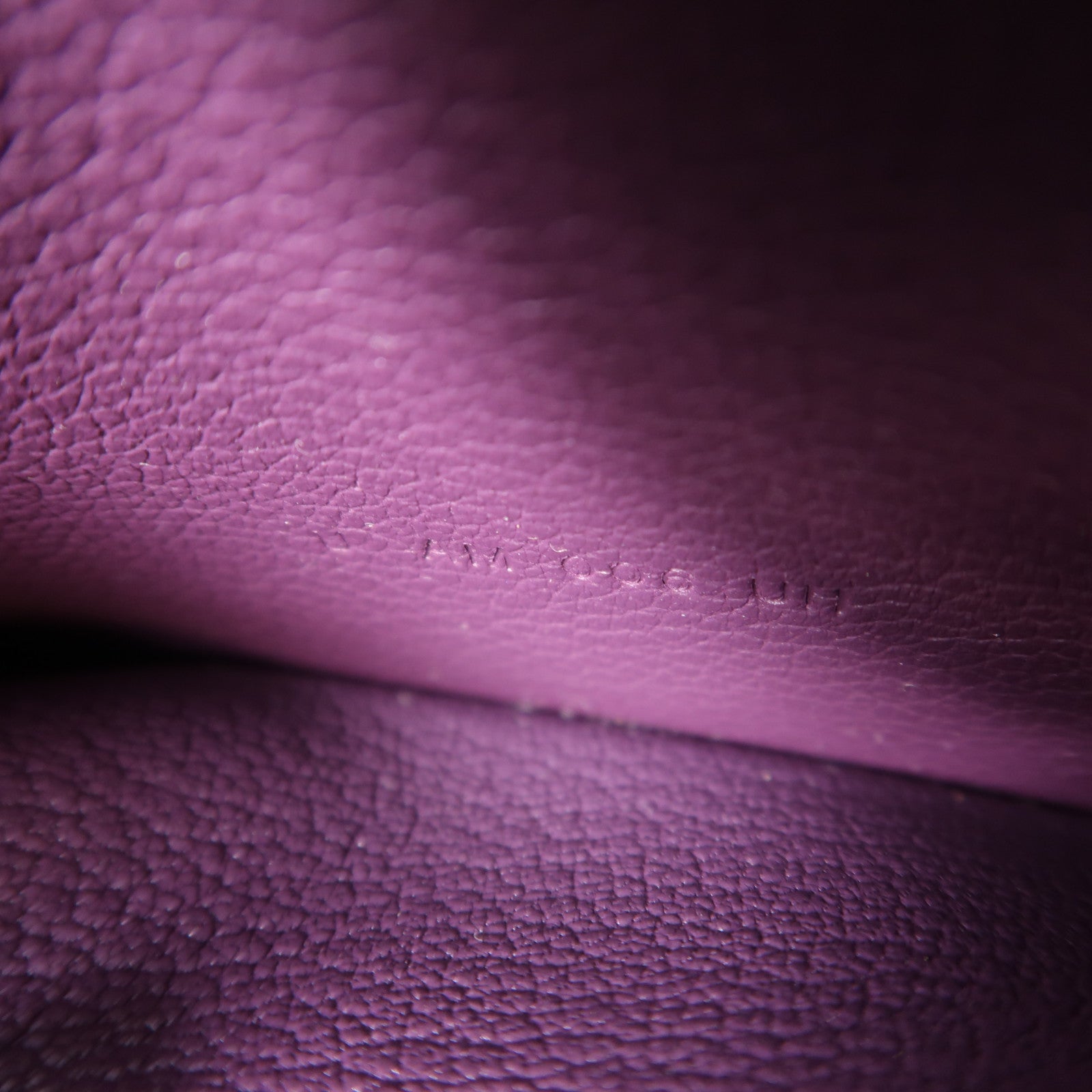 HERMES Evercolor皮革Rouis Slim銀扣錢包紫色