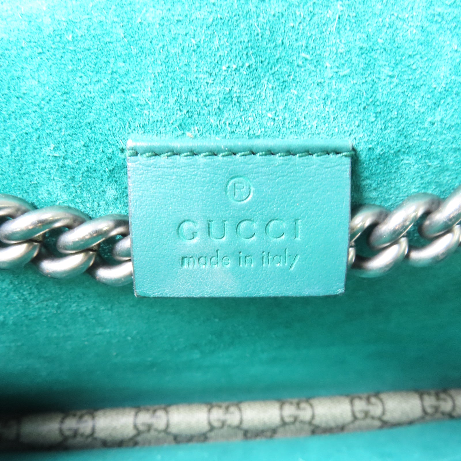 GUCCI 【激減優惠】塗層帆布Dionysus銀扣鏈帶肩背袋啡色/彩色
