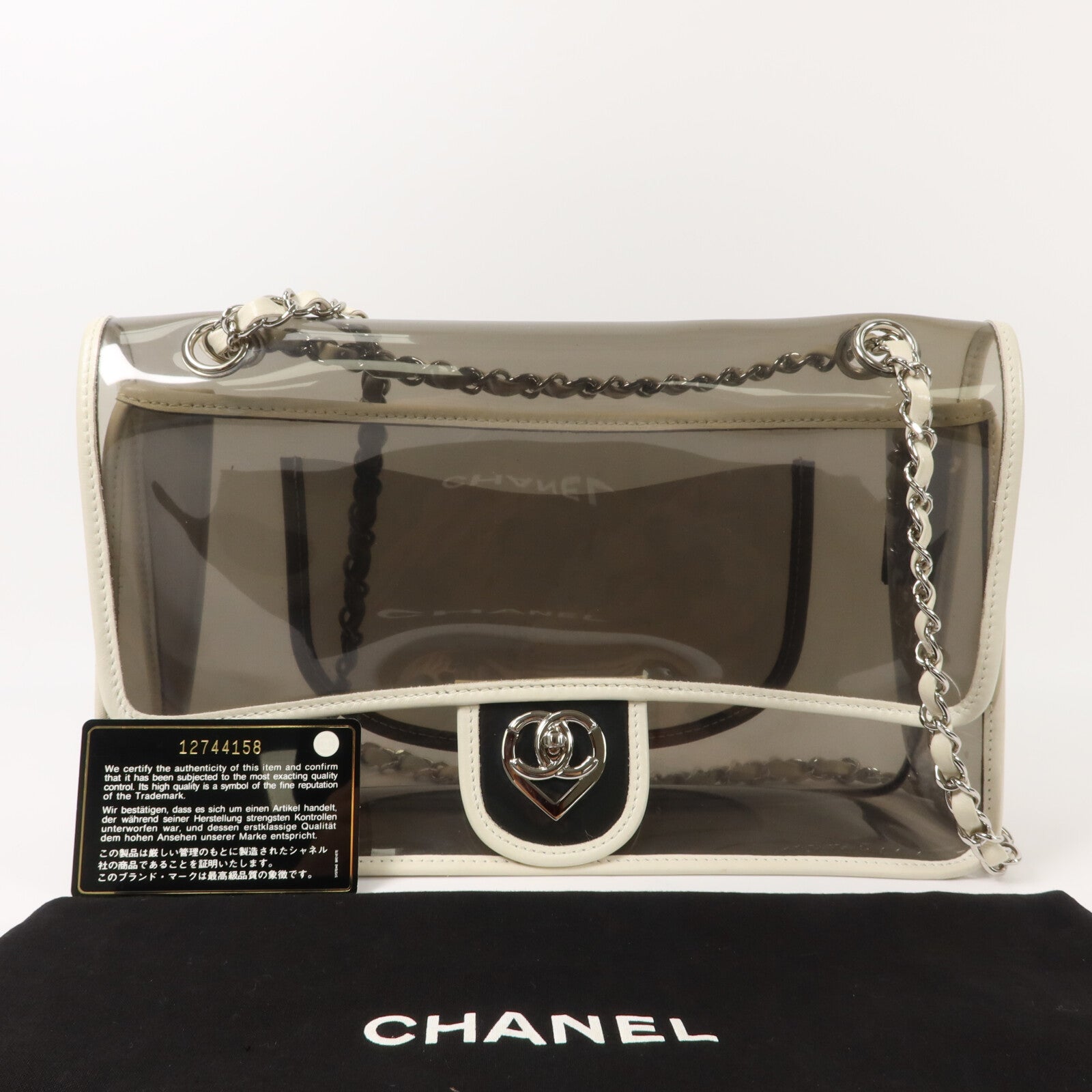 CHANEL PVC Chain Shoulder Bag鏈帶肩背袋