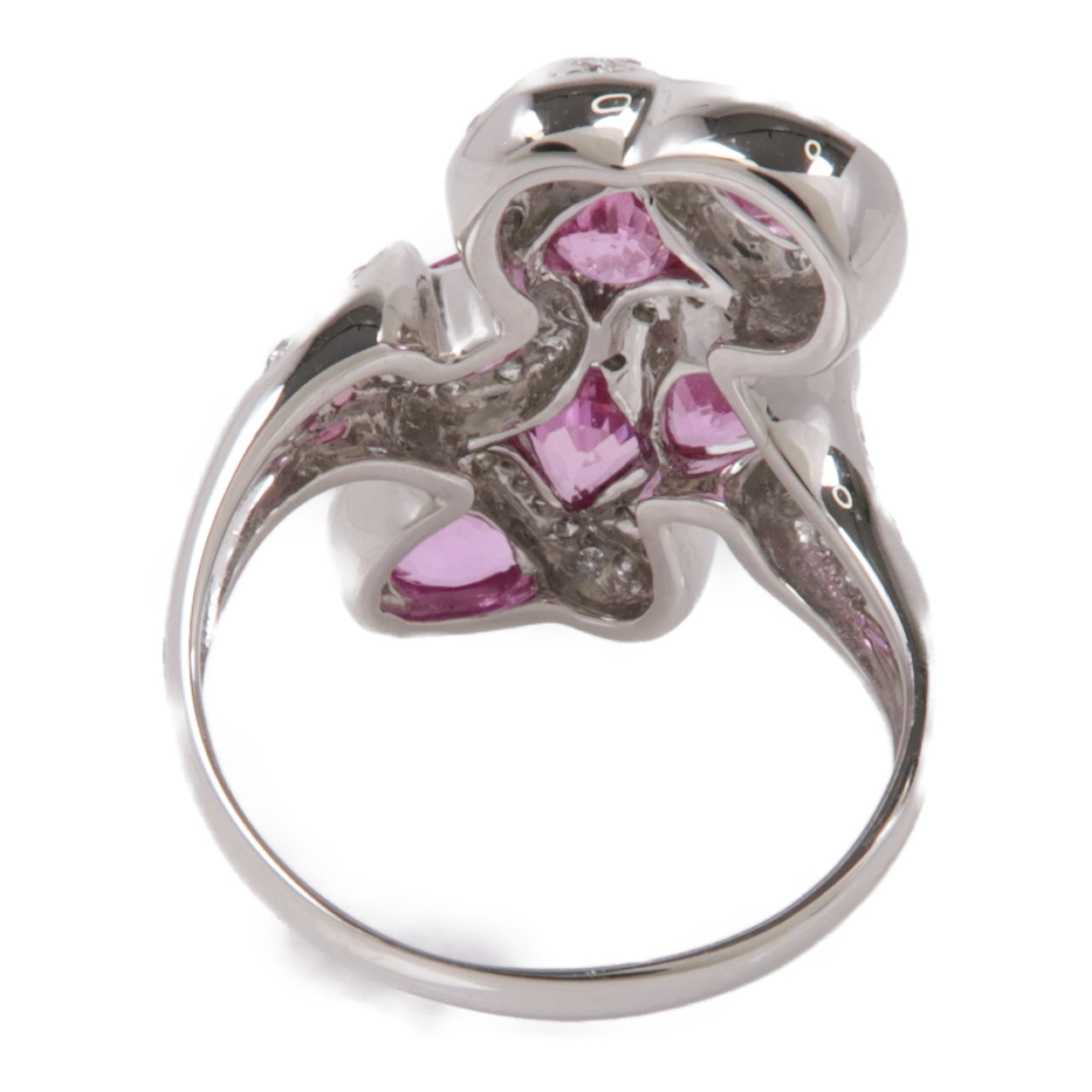 JEWELRY 18K白金Sapphire Ring 2.27ct紅寶石/0.53ct鑽石戒指US#6