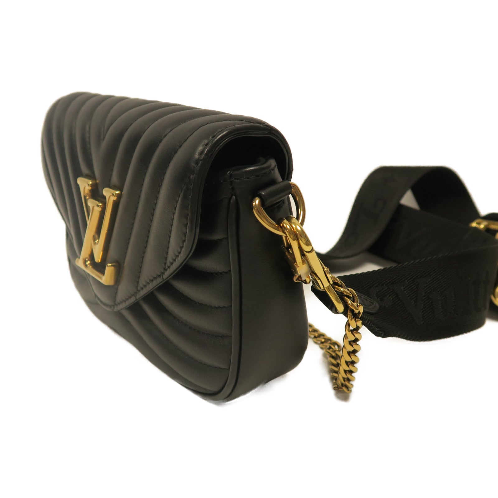 LOUIS VUITTON 【激減優惠】牛皮皮革New Wave Multi-Pochette金扣肩背袋黑色