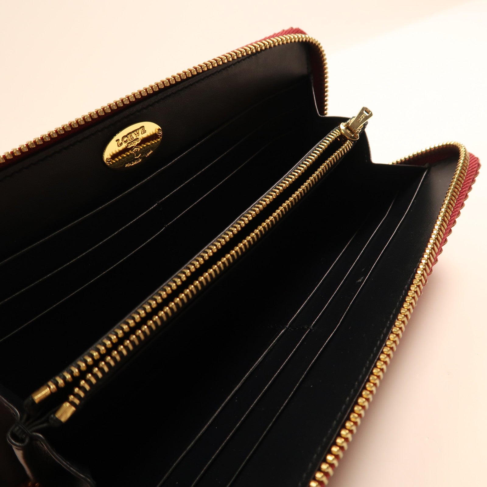 LOEWE 【激減優惠】羊皮皮革Long Wallet金扣長錢包
