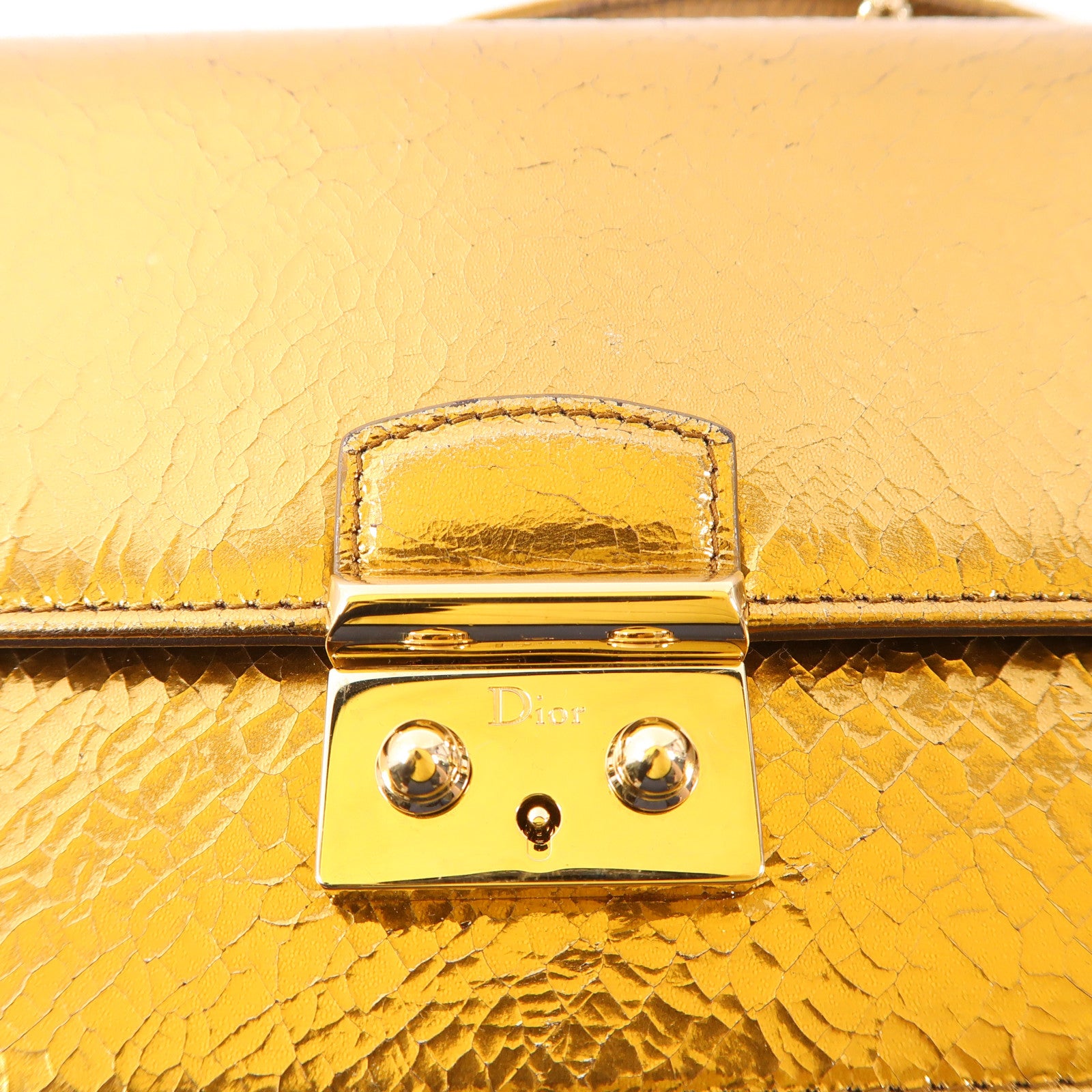 Dior 皮革Chain Shoulder金扣鏈帶肩背袋