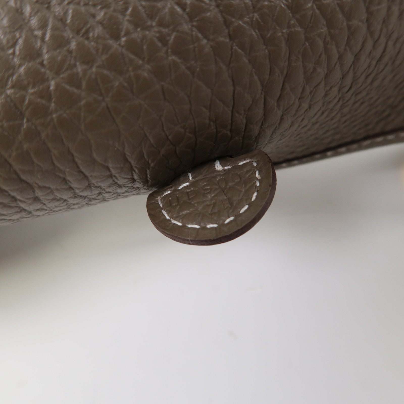 HERMES 皮革Evelyne TPM金扣肩背袋大象灰色