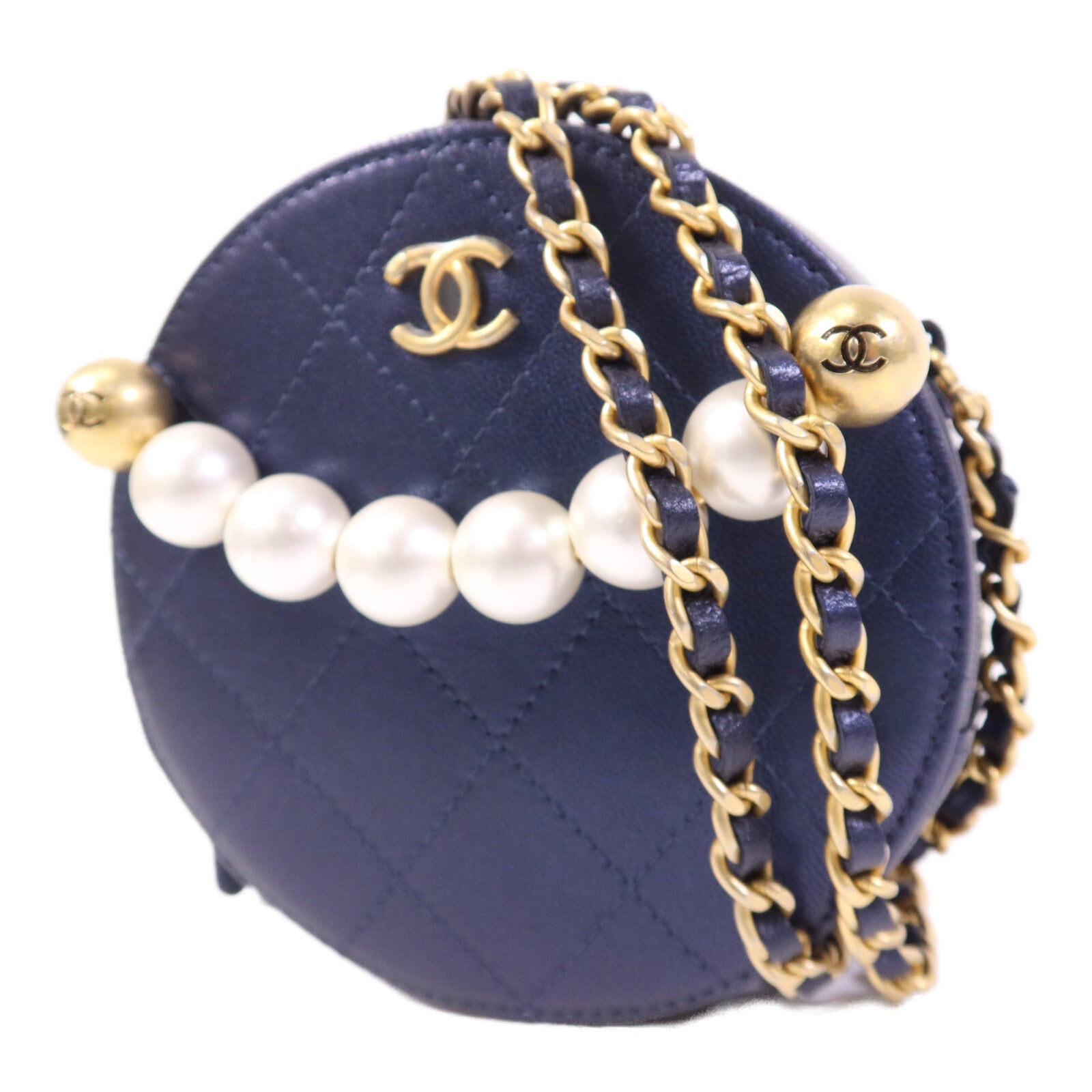 CHANEL 【激減優惠】牛皮皮革Chain Shoulder Bag金扣鏈帶肩背袋