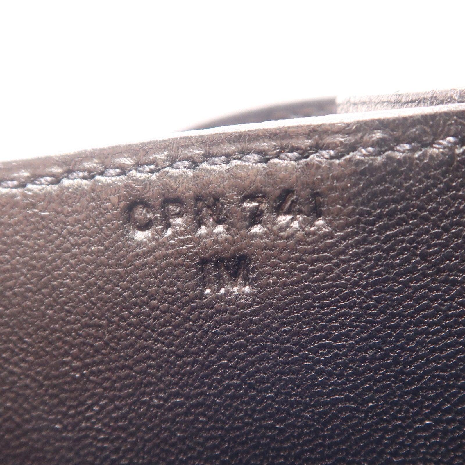 HERMES Evercalf皮革Constance Mini銀扣肩背袋Noir黑色