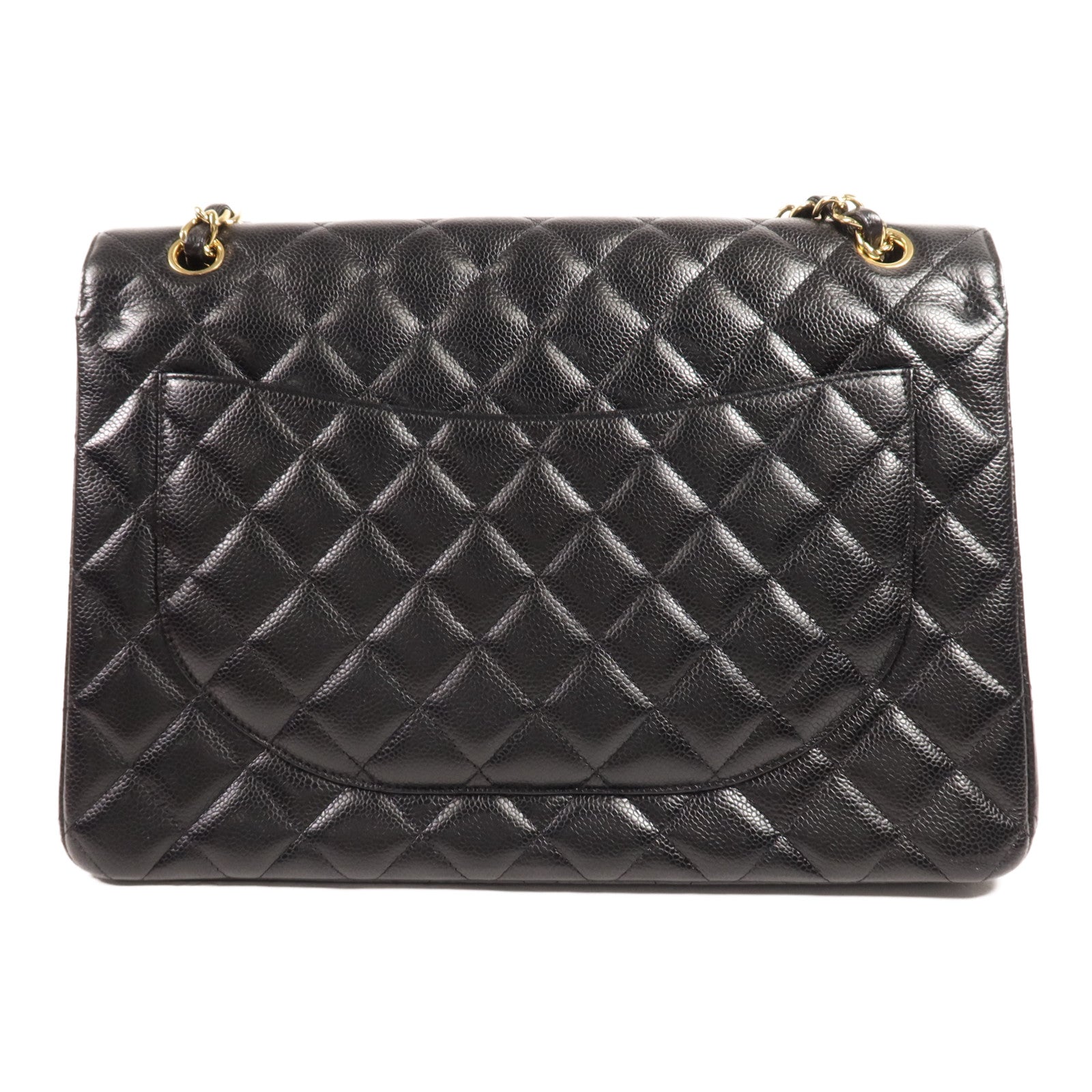 CHANEL 牛皮皮革Maxi Classic金扣鏈帶肩背袋