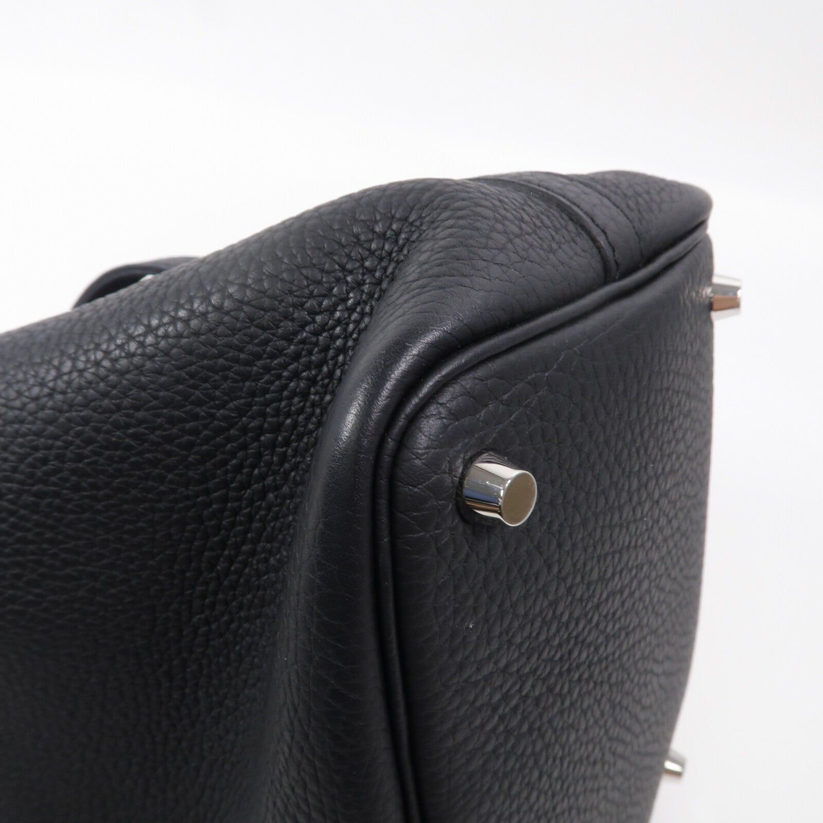 HERMES Clemence皮革Picotin PM手挽袋Noir
