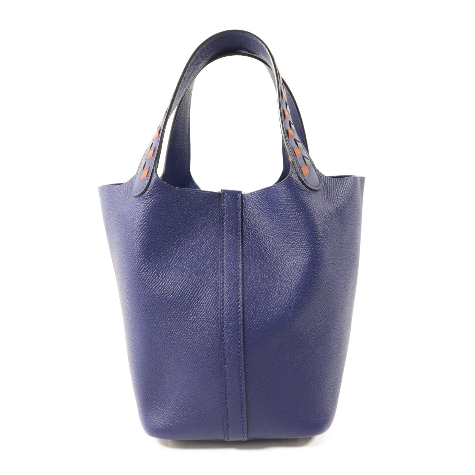 HERMES Epsom皮革Picotin Lock 18銀扣手挽袋Bleu Encre