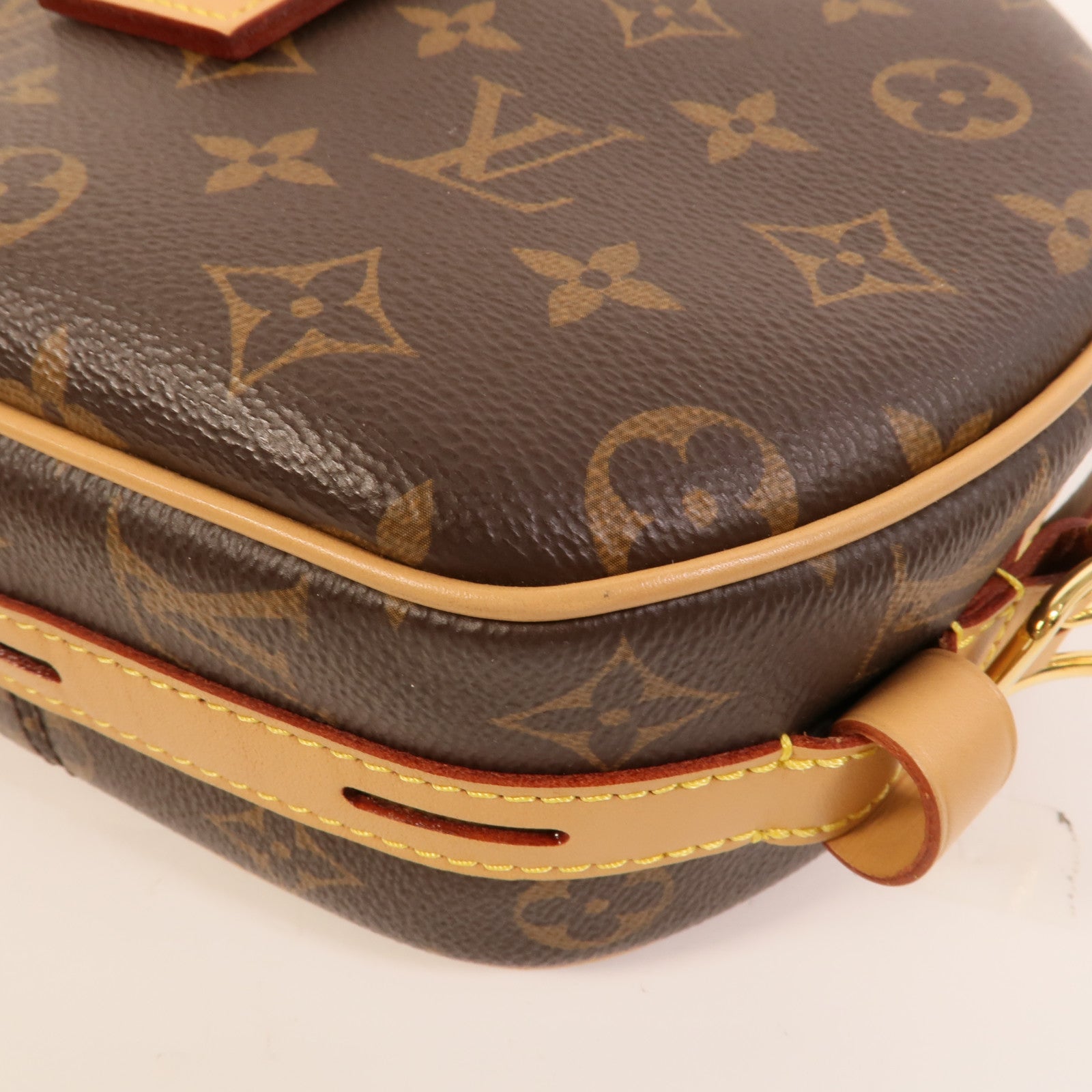 LOUIS VUITTON Monogram Boite Chapeau Souple金扣肩背袋棕色